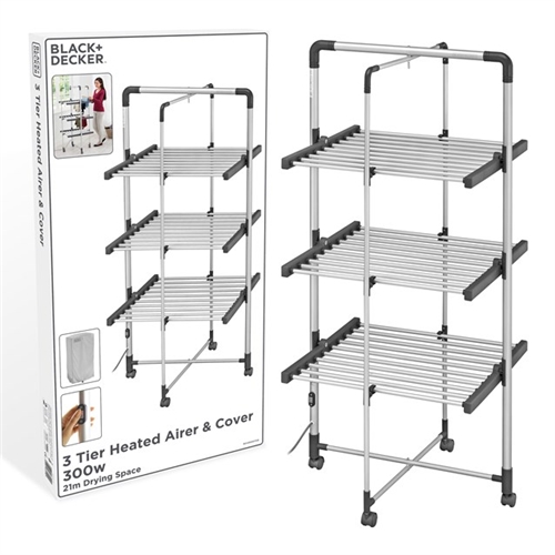 BLACK+DECKER 3-Tier Heated Clothes Airer